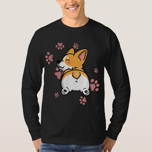 Camiseta Cute Corgi Butt - Perro Lover Gift (Anverso)