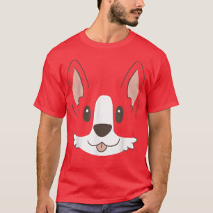 Camiseta Cute Corgi Cartoon Perros Cabeza Perros Dueños 