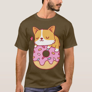 Camiseta Cute Corgi En Donut Funny