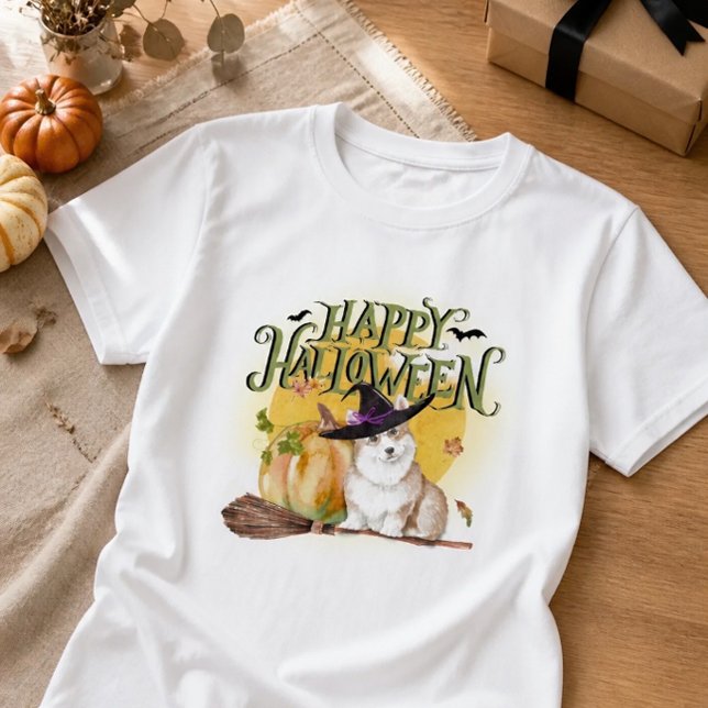 Camiseta Cute Corgi Halloween (Subido por el creador)