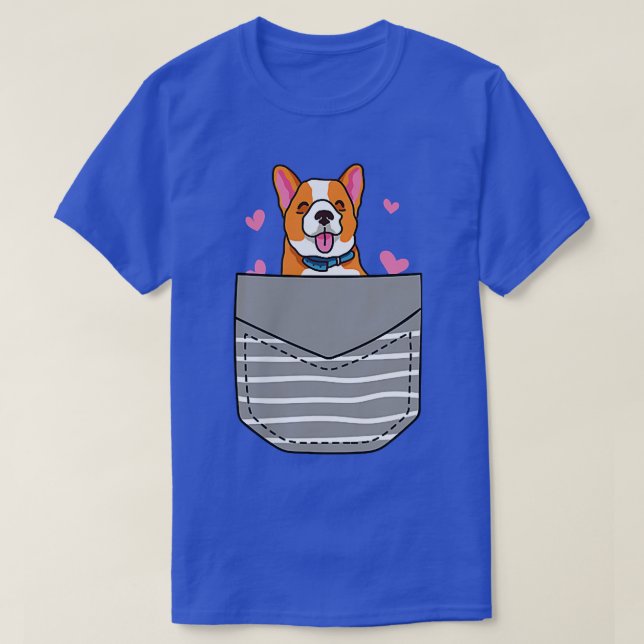 Camiseta Cute Corgi Lover Pocket (Diseño del anverso)
