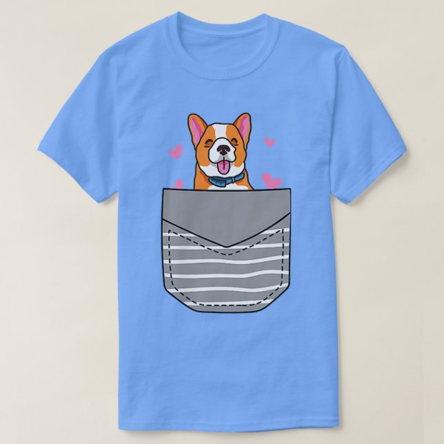 Camiseta Cute Corgi Lover Pocket (Diseño del anverso)