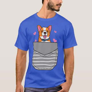 Camiseta Cute Corgi Lover Pocket-756