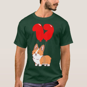 Camiseta Cute Corgi Pembroke17th Birthdaykids Balloon Party