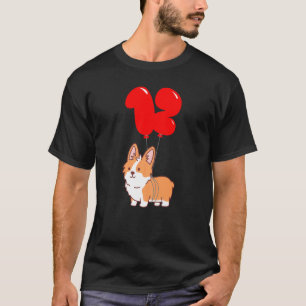 Camiseta Cute Corgi Pembroke 12th Birthday Kids Balloon P