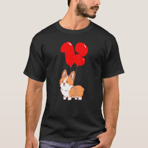 Camiseta Cute Corgi Pembroke 12th Birthday Kids Balloon Par