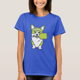 Camiseta Cute Corgi Pickleball Player Illustration-- Funny 