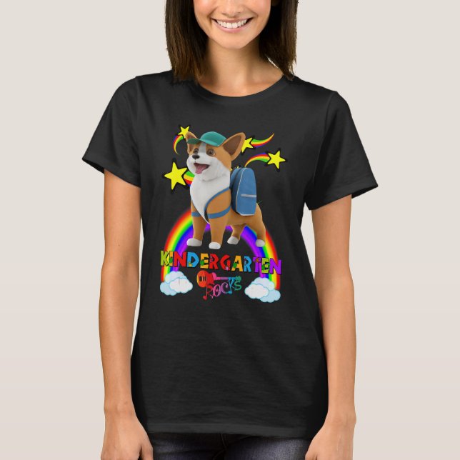 Camiseta Cute Corgi Puppy Mochila de béisbol Cap KINDERGART (Anverso)
