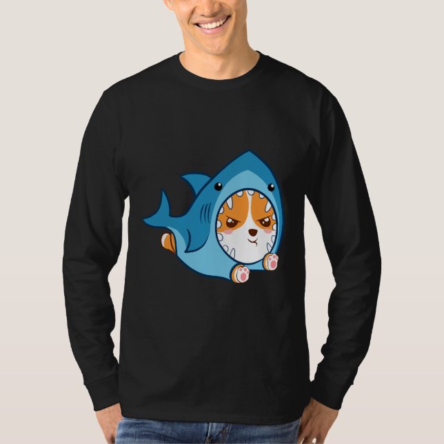 Camiseta Cute Corgi Shark (Anverso)