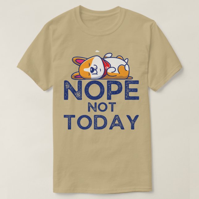 Camiseta Cute Corgi Sleeping Cartoon Vector Illustration-76 (Diseño del anverso)