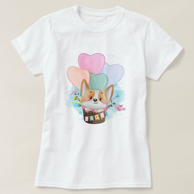 Camiseta Cute Corgi T-Shirt (Diseño del anverso)