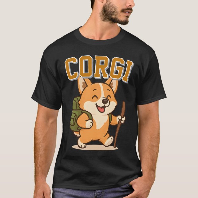 Camiseta Cute Corgi Unisex Hombre Ropa mujer adorable (Anverso)