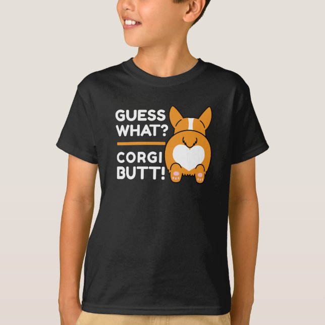 Camiseta Cute Corgis - Divertido Adivinamiento ¿Qué? ¡Corgi (Anverso)