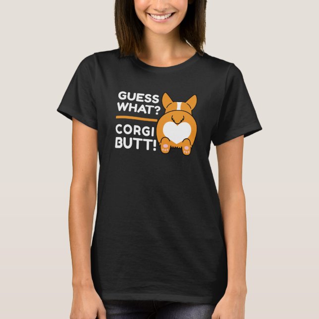 Camiseta Cute Corgis - Divertido Adivinamiento ¿Qué? ¡Corgi (Anverso)