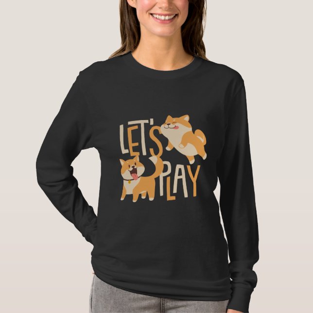 Camiseta Cute Corgis Lets Play (Anverso)
