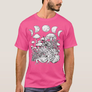 Camiseta Cute Cottagecore Estética Rana Musgo Moon Witc