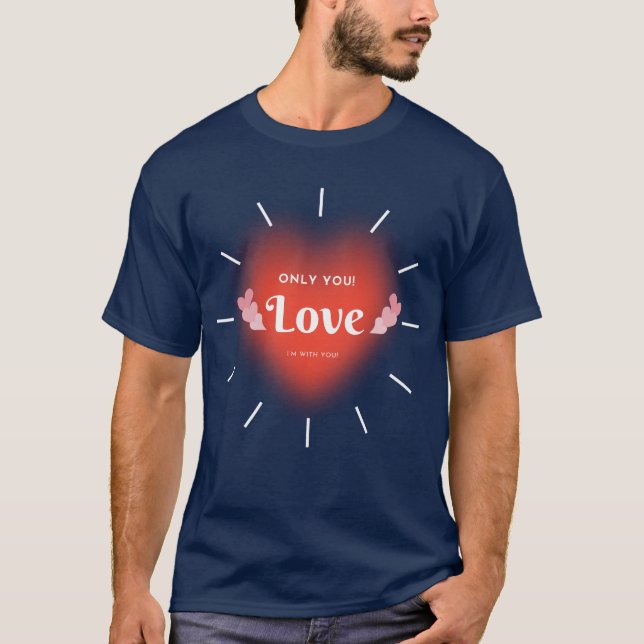 Camiseta Cute Couple Love Heart Tee (Anverso)
