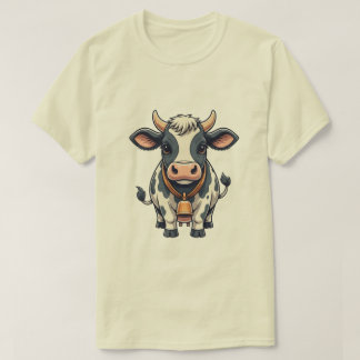 Camiseta Cute Cow Cartoon Illustration – Adorable Farm Anim