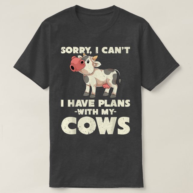 Camiseta Cute Cow Lover Farmer Funny Farm Animal Farming Co (Diseño del anverso)