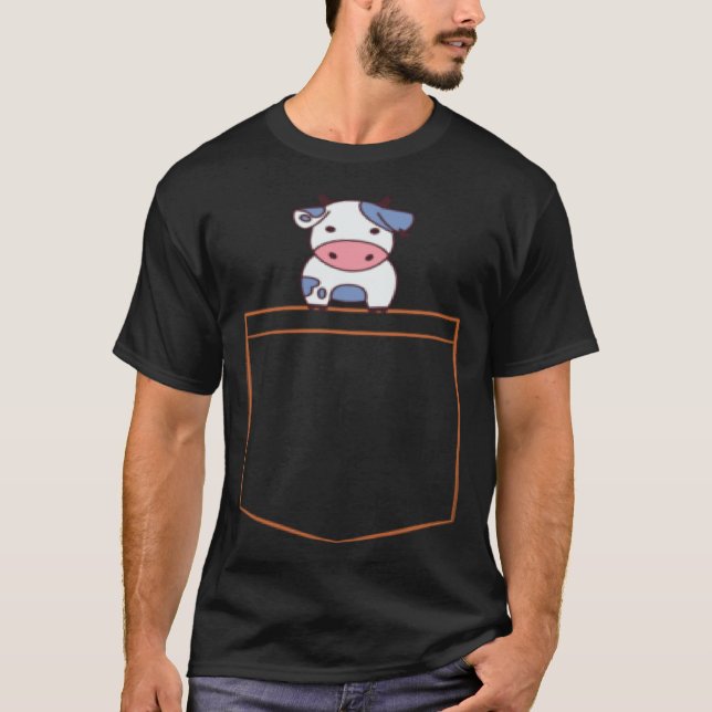 Camiseta Cute Cow Pocket Pullover Hoodie (Anverso)