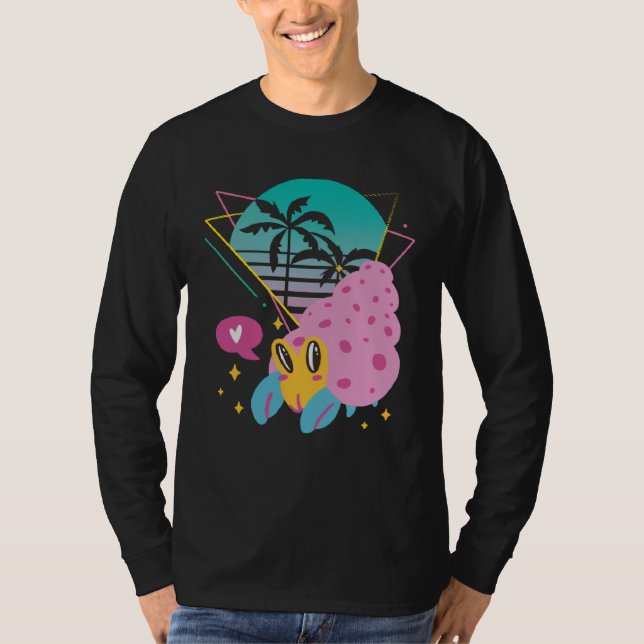 Camiseta Cute Crab with Palm trees Seafood Ocean (Anverso)