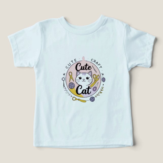 Camiseta Cute Craft Cat (Diseño delantero )