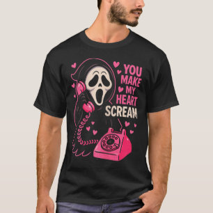 Camiseta Cute Creepy Horror Haz Que Mi Corazón Grite San Va