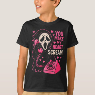 Camiseta Cute Creepy Horror Haz Que Mi Corazón Grite San Va