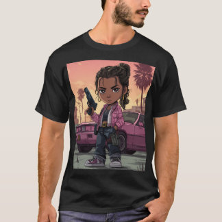 Camiseta Cute Crime‑City Trouble‑Maker