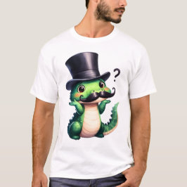 Camiseta Cute Crocodile Gentleman Fun Art
