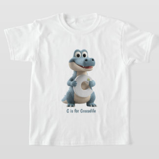 Camiseta Cute Crocodile Kids T-Shirt | C is for Crocodile A