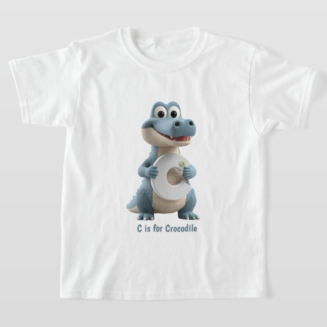Camiseta Cute Crocodile Kids T-Shirt | C is for Crocodile A (Distribución)