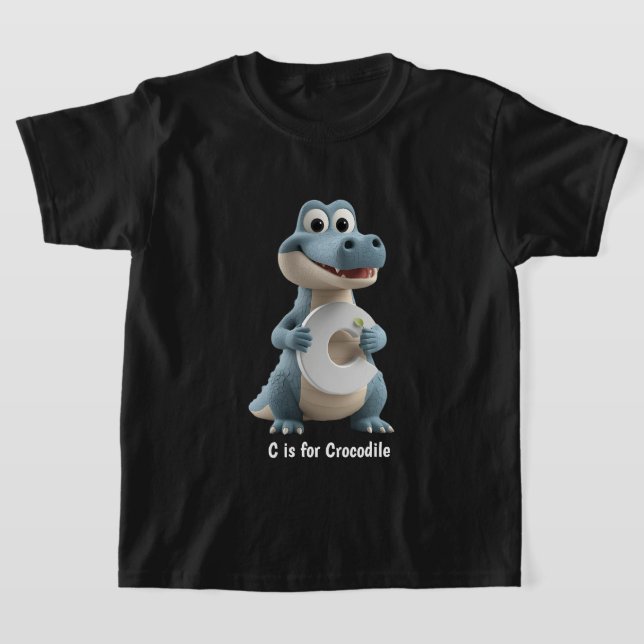 Camiseta Cute Crocodile Kids T-Shirt | C is for Crocodile A (Distribución)