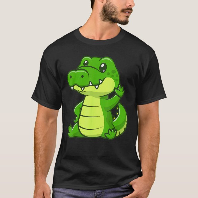 Camiseta Cute Crocodile Pet (Anverso)
