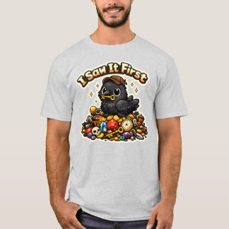 Camiseta Cute Crow Treasure Collector Sticker | Funny Raven