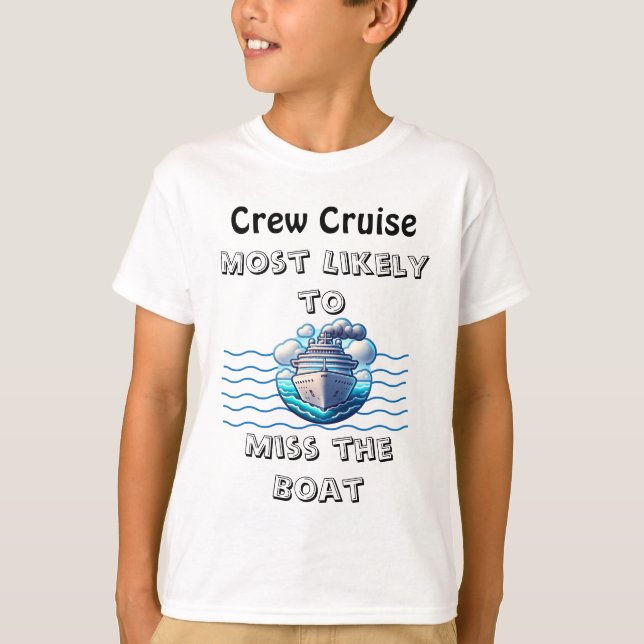 Camiseta Cute Cruise Teal Miss the Boat Personalize (Anverso)