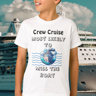 Camiseta Cute Cruise Verde Teal Extrañar el Barco Personali