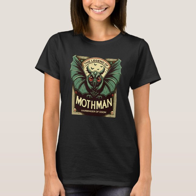 Camiseta Cute Cryptid Harbinger of Doom Mothman (Anverso)