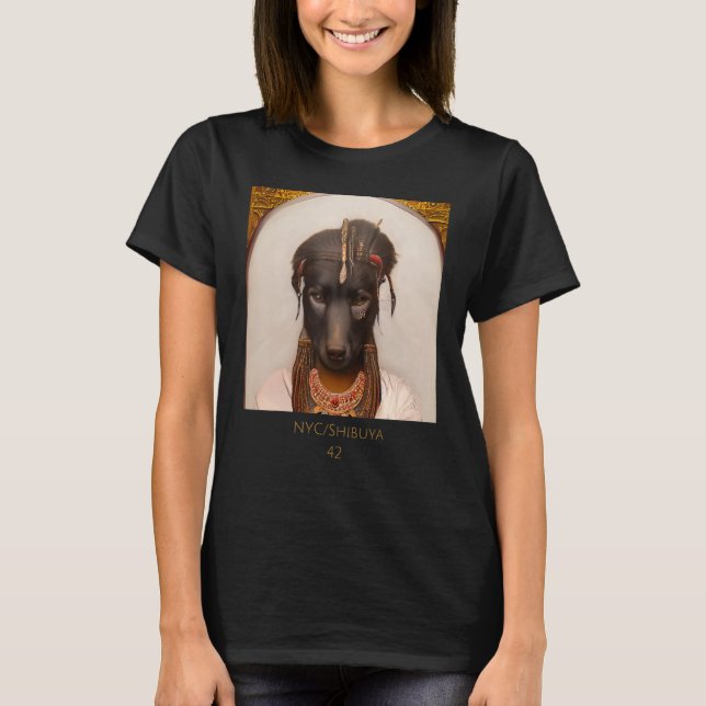 Camiseta Cute cuddly   face portrait of an Ancient dog as C (Anverso)