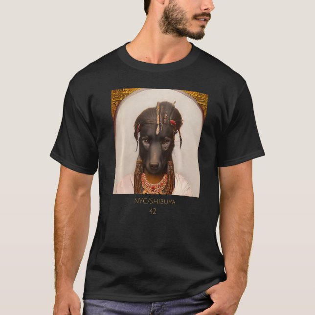 Camiseta Cute cuddly  face portrait of an Ancient dog as Cl (Anverso)