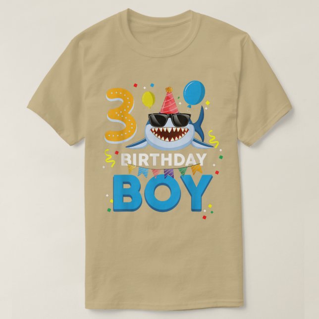 Camiseta Cute cumpleaños niño de 3 años tercer cumpleaños B (Diseño del anverso)