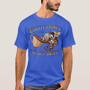 Camiseta Cute Cup Hace Que El Día Dulce Café Marshmallow Ho