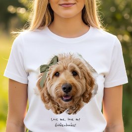 Camiseta Cute Custom Photo Paint Brushstroke I Love Dogs