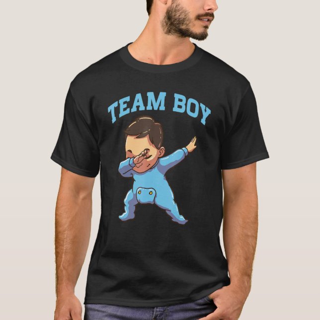Camiseta Cute Dabbing Baby Team Boy Gender Revelan (Anverso)