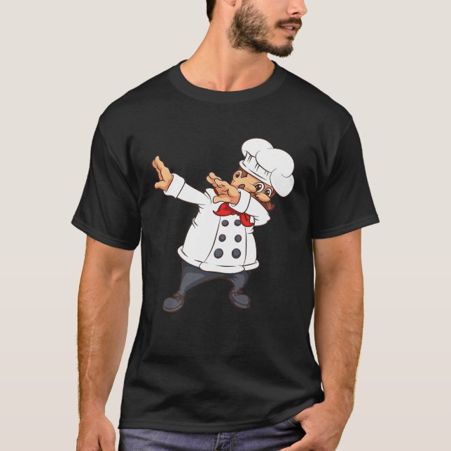 Camiseta Cute Dabbing Chef Funny Dab Dance Pastry Cook Foo (Anverso)