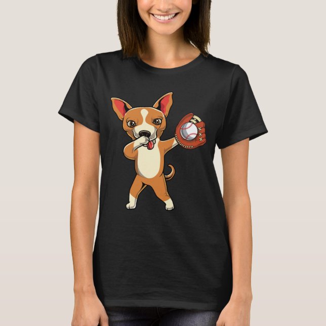 Camiseta Cute Dabbing Chihuahua Perro Dab Niños Chicas Bas (Anverso)