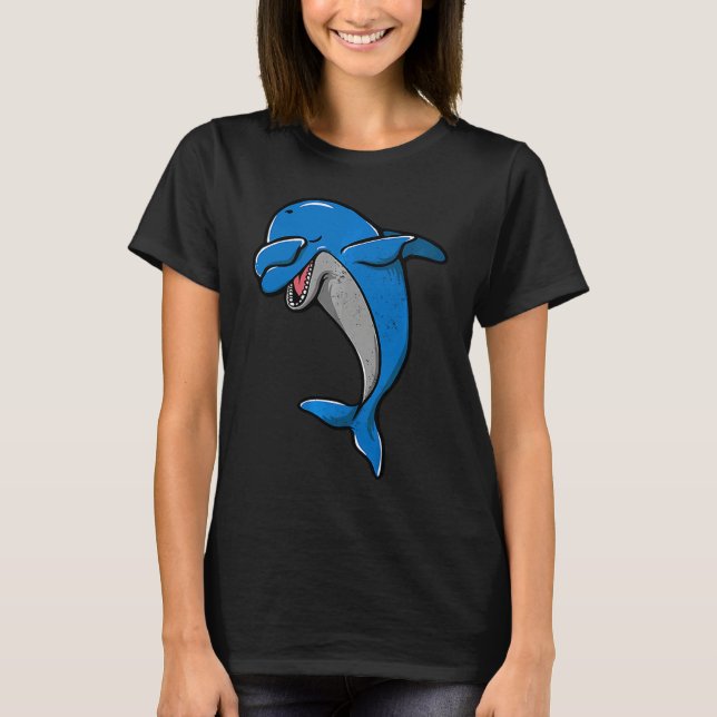 Camiseta Cute Dabbing Dolphin Funny Sea Animal Whale Men Wo (Anverso)