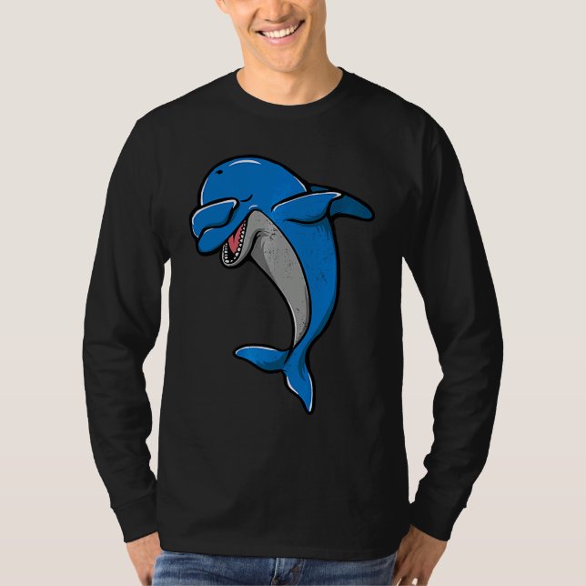 Camiseta Cute Dabbing Dolphin Funny Sea Animal Whale Men Wo (Anverso)