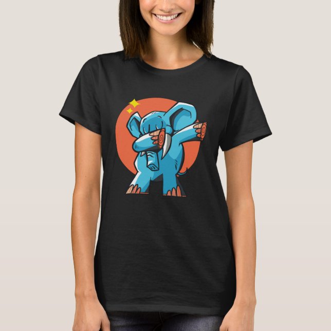 Camiseta Cute Dabbing Elephant (Anverso)
