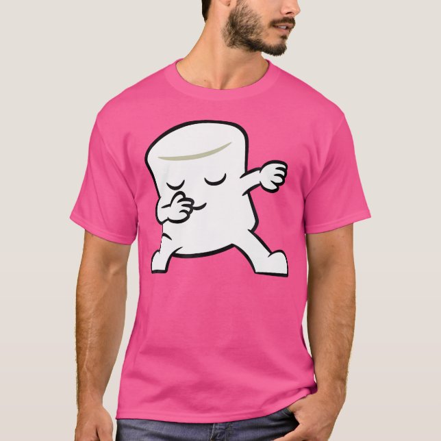 Camiseta Cute Dabbing Marshmallow Campfire Kawaii Marshmall (Anverso)